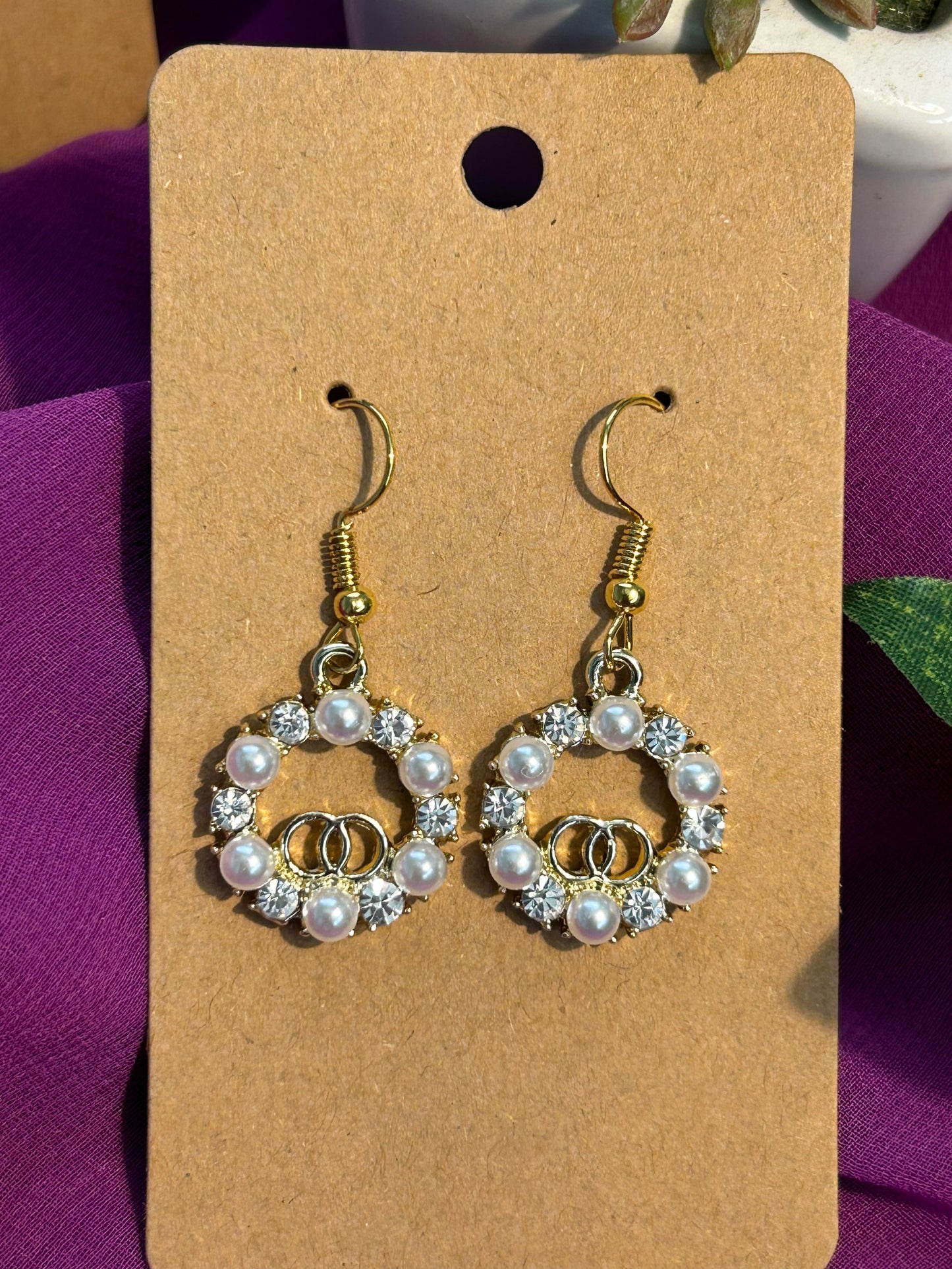 Earrings - bling bling - gold