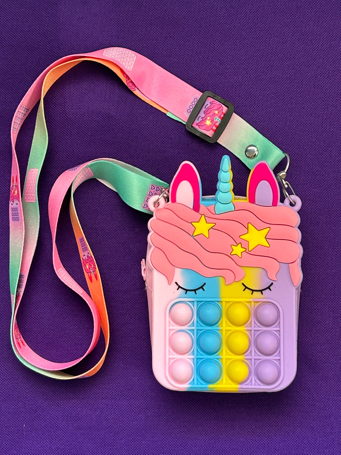 Children’s bag - sensory push pop bag - unicorn or space girl