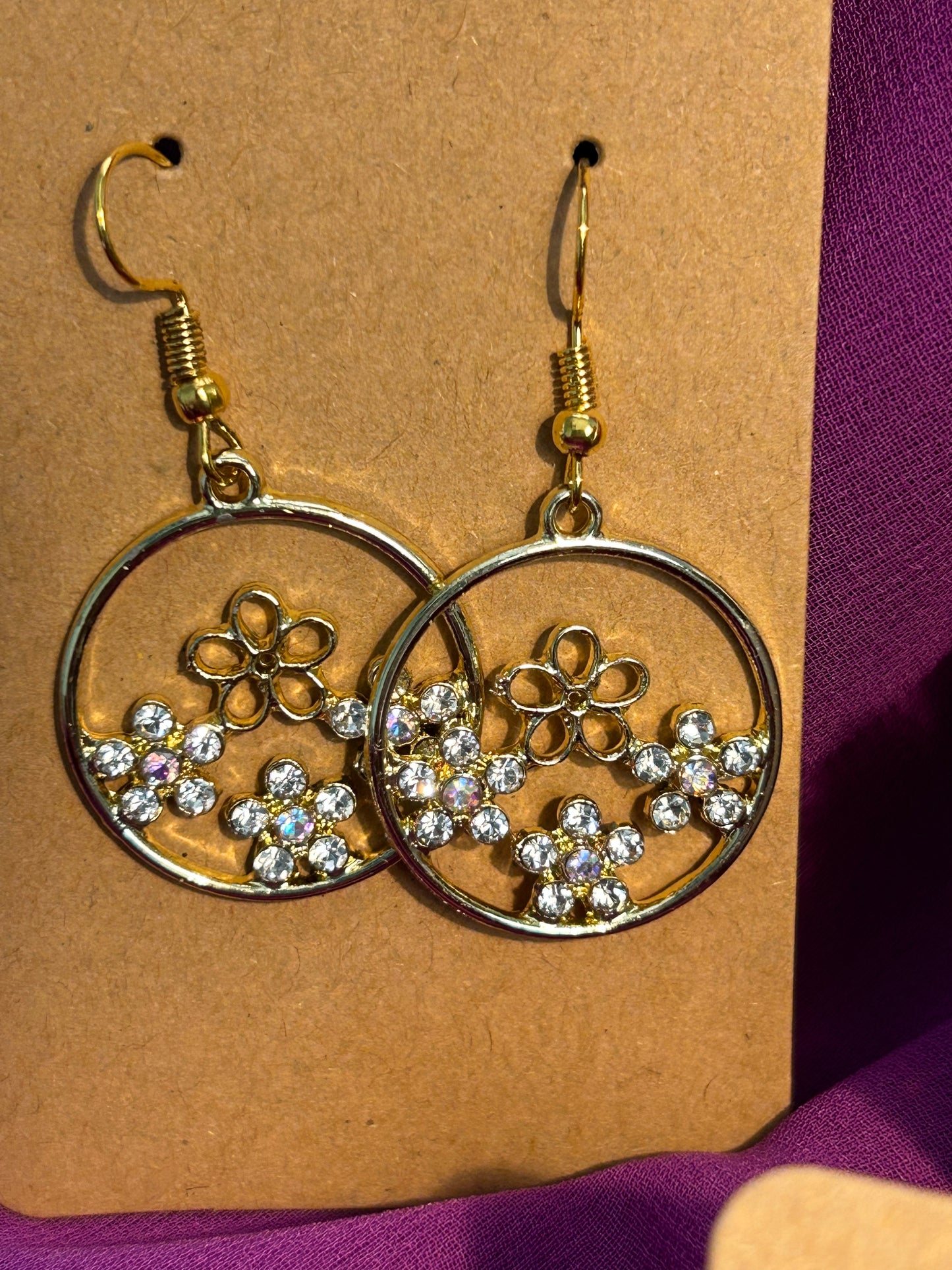 Earrings - bling bling - gold